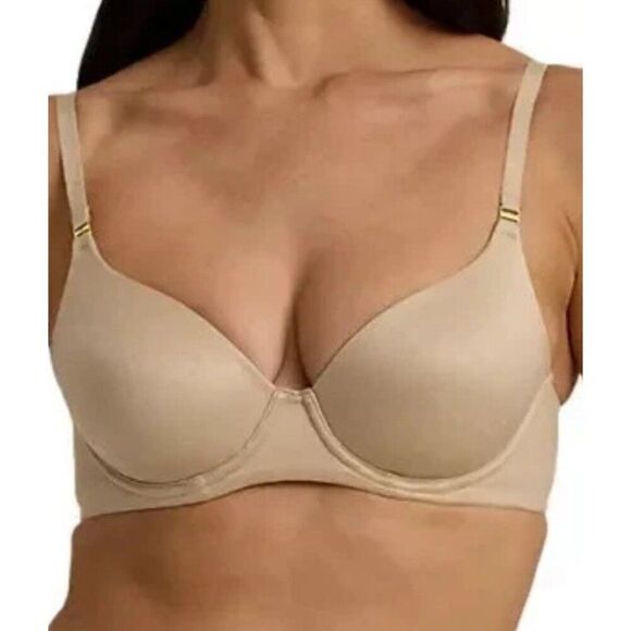 Lauren Ralph Lauren 38 DD Full Coverage T shirt Bra Light Beige NWT 38DD RLL - Picture 1 of 5
